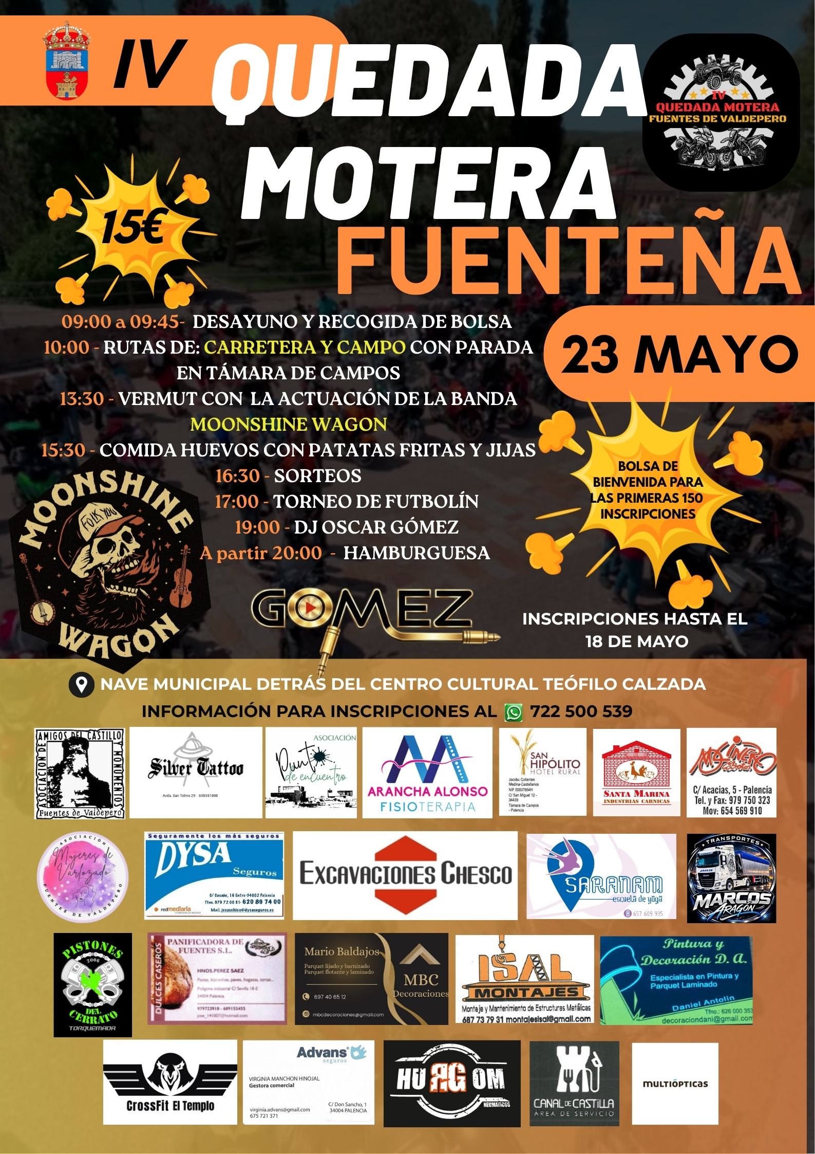 Cartel definitivo IV Quedada Motera Fuenteña
